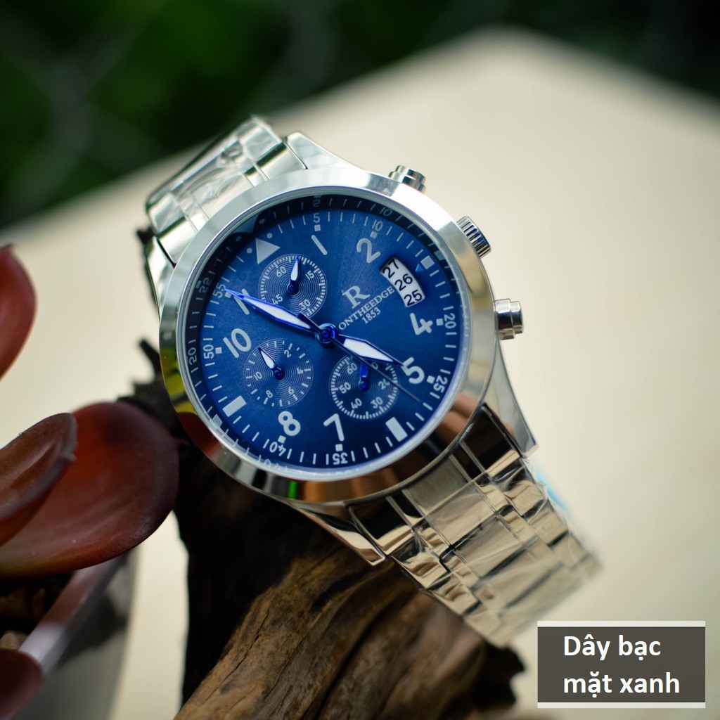 ĐỒNG HỒ NAM CHÍNH HÃNG R-ONTHEEDGE DÂY KIM LOẠI CAO CẤP CHỐNG GỈ CHẠY FULL 6 KIM + LỊCH NGÀY ĐẸP GIÁ RẺ | BigBuy360 - bigbuy360.vn