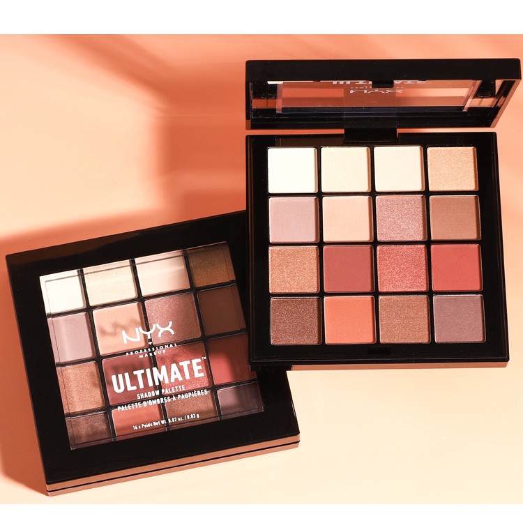 NYX Ultimate Eyeshadow Palette Warm, Bảng Phấn Mắt NYX 16 ô