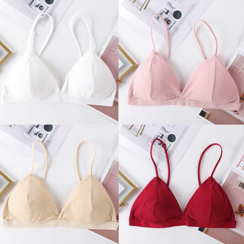 Youyo Áo Ngực Tam Giác Cúp Ngực Tam Giác Cổ Chữ V Hở Lưng Không Đường May Quyến Rũ Kiểu Pháp Cho Nữ