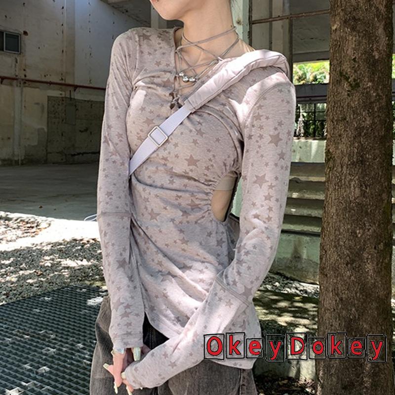 Áo Dài Tay Khoét Rỗng y2k Dành Cho Nữ