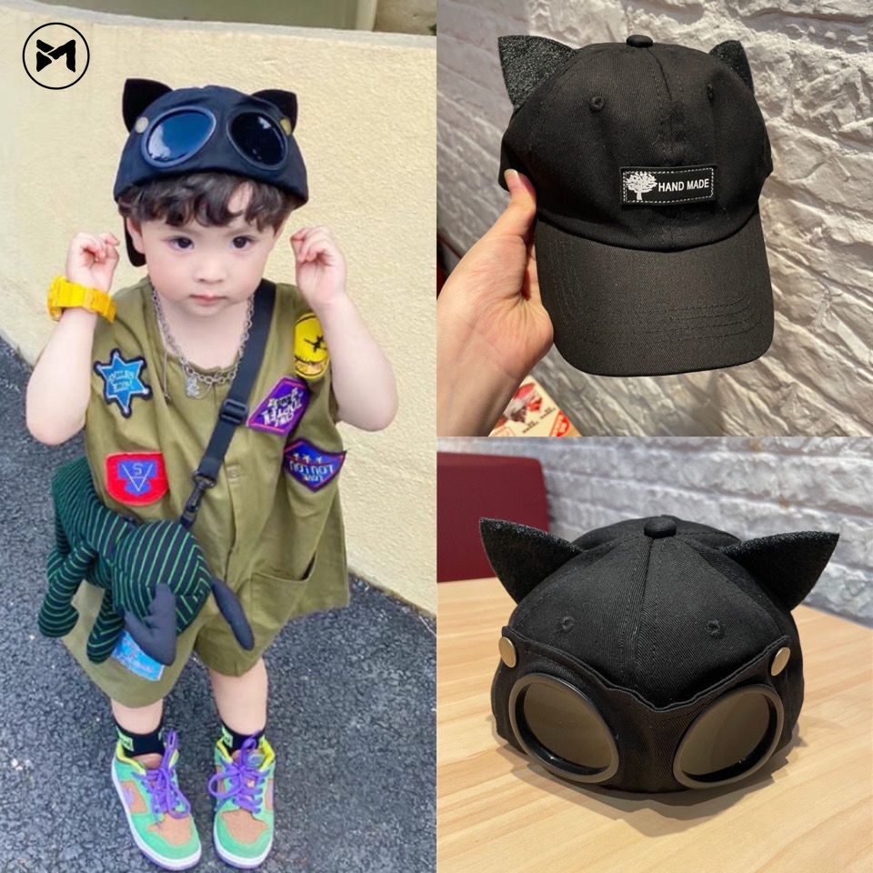 Mũ Bóng Chày Có Tai Mèo Hoạt Hình 2022 10M-8Y-18Y