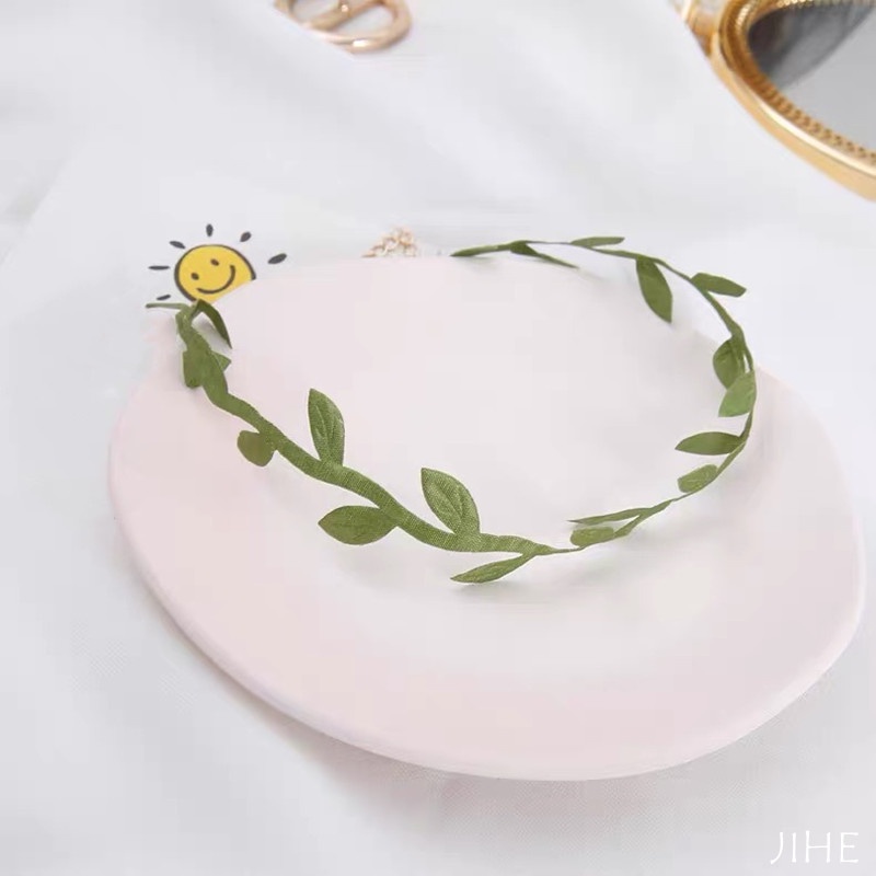 Vòng Cổ Choker Hình Chiếc Lá Màu Xanh Lá Cây Phong Cách Nhật Bản Thời Trang