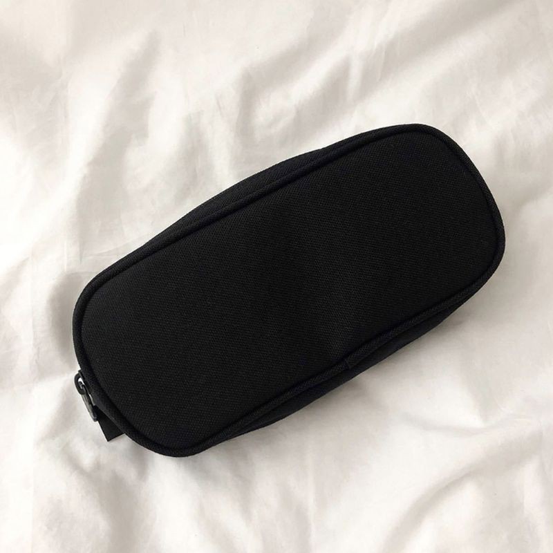 Bear Embroidery Canvas Pencil Bag Pen for Case Kids  Cosmetic Station