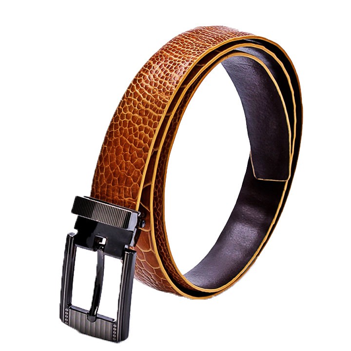 Dây thắt lưng nữ Huy Hoàng da đà điểu màu đen, nâu đất, vàng bò, nâu đỏ HP5401-02-03-10