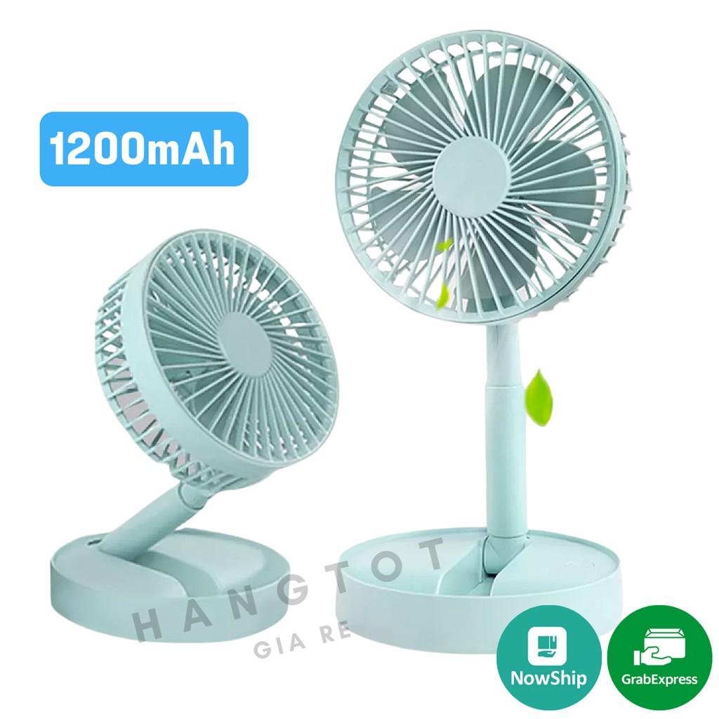 Quạt Mini Cầm Tay 3 Tốc Độ Gió Gấp Gọn A9 Tiện Dụng - TẶNG KÈM Pin Và Cáp Sạc USB