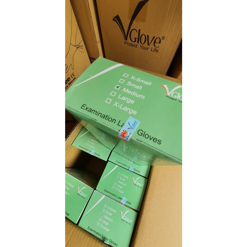 (HÀNG CHÍNH HÃNG) GĂNG TAY CAO SU Y TẾ VGLOVE - THÙNG 10 HỘP | BigBuy360 - bigbuy360.vn