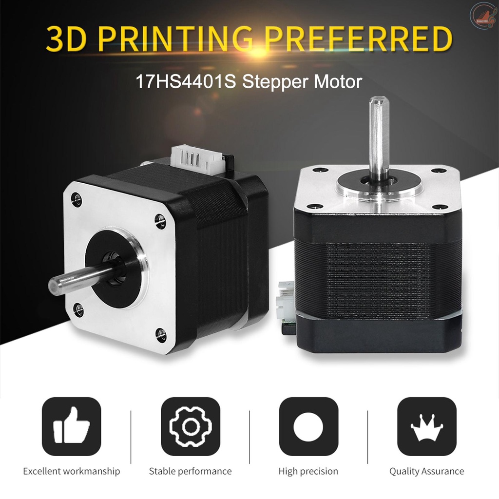 Aibecy 42 Stepper Motor 2 Phase 1.8 Degree Step Angle 1.5A 17HS4401S Stepping Motor with 1m Cable for 3D Printer and CNC