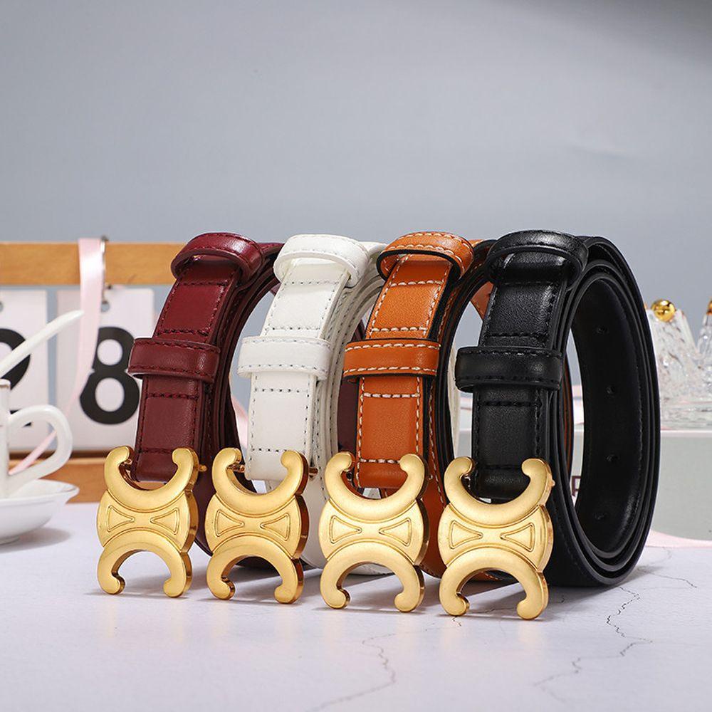 Thắt Lưng Da PU Khóa Tròn Đôi Bằng Hợp Kim Triumphal Cá Tính Cho Nữ
