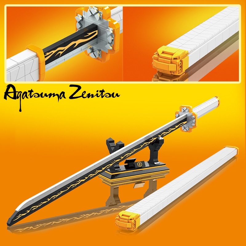 Đồ Chơi Lắp Ráp Mô Hình Thanh Kiếm Agatsuma Zenitsu Nichirin Sword DK1506 Với 956 PCS