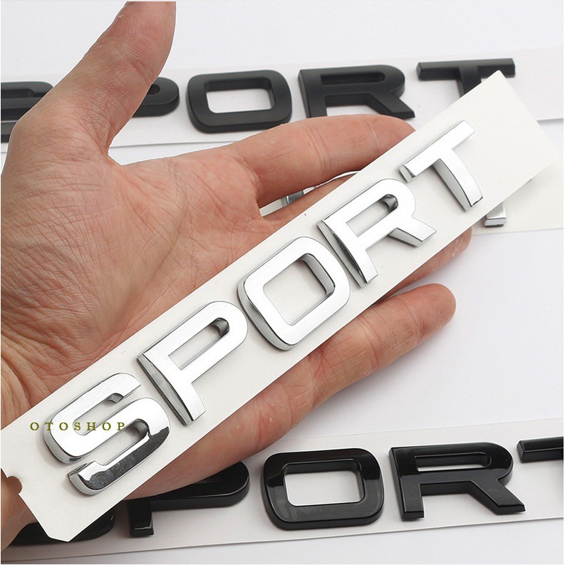 Tem chữ SPORT trang trí xe-Model 3