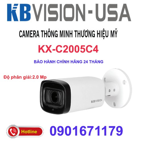 Camera HDCVI hồng ngoại 2.0 Megapixel KBVISION KX-C2005C4