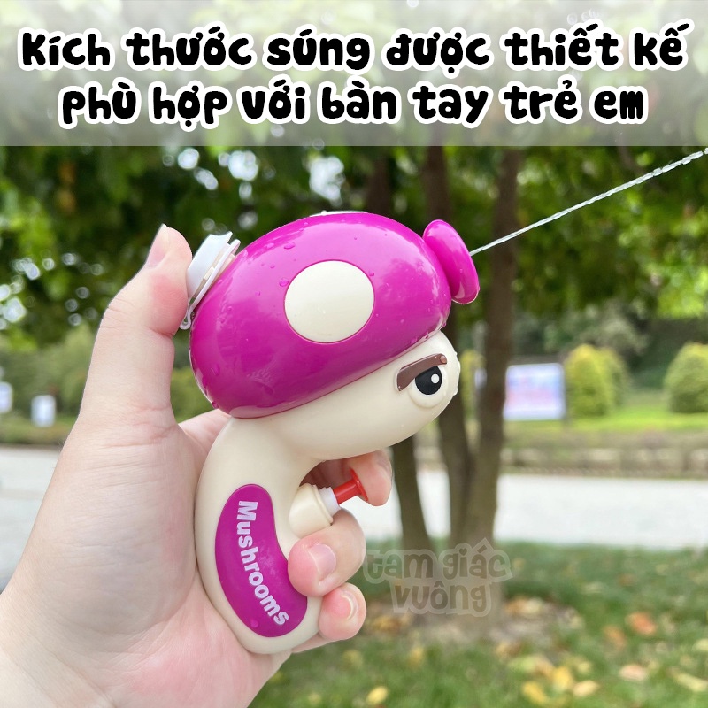 Súng Bắn Nước Hình Nấm Dễ Thương Bằng Nhựa ABS Súng Phun Nước Đồ Chơi Cho Bé