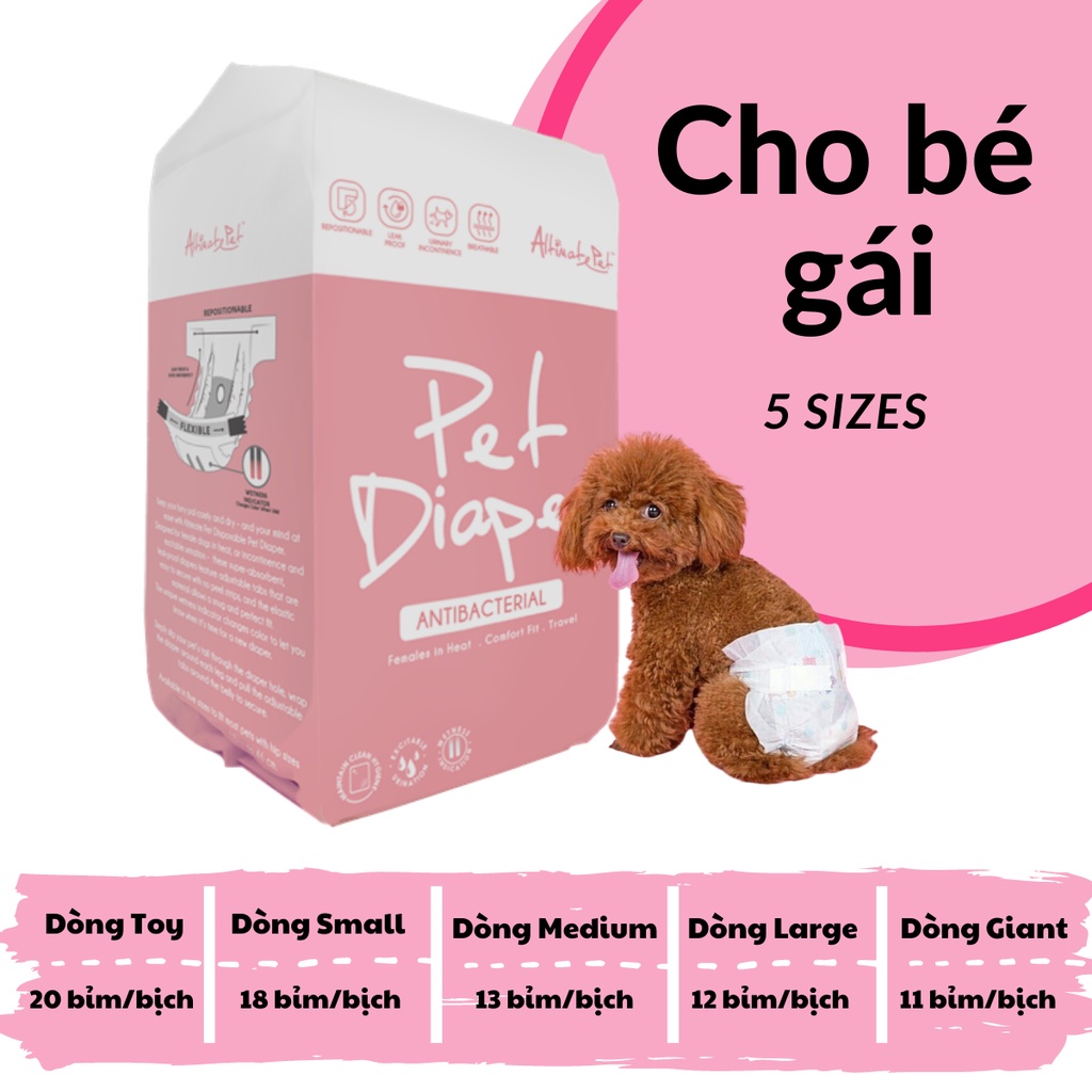 [Chính hãng][Date xa]Tã Quần Cho Chó Altimate Pet Diaper Gói Lớn Nguyên Seal
