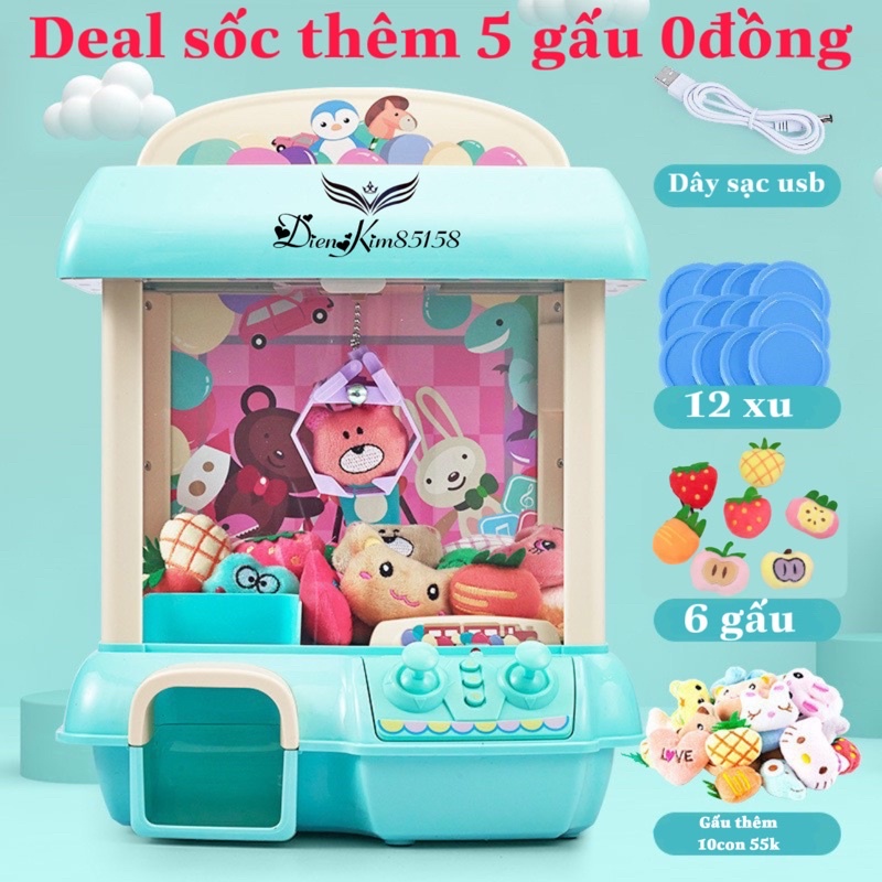 Máy gắp thú cỡ to kèm gấu bông - máy điều khiển tháo rời