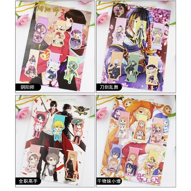 Bookmark nam châm manga 19 days ,Trấn Hồn, Ma đạo tổ sư, Thiên quan, Touken ranbu, Âm dương sư, Toàn chức cao thủ.vv.