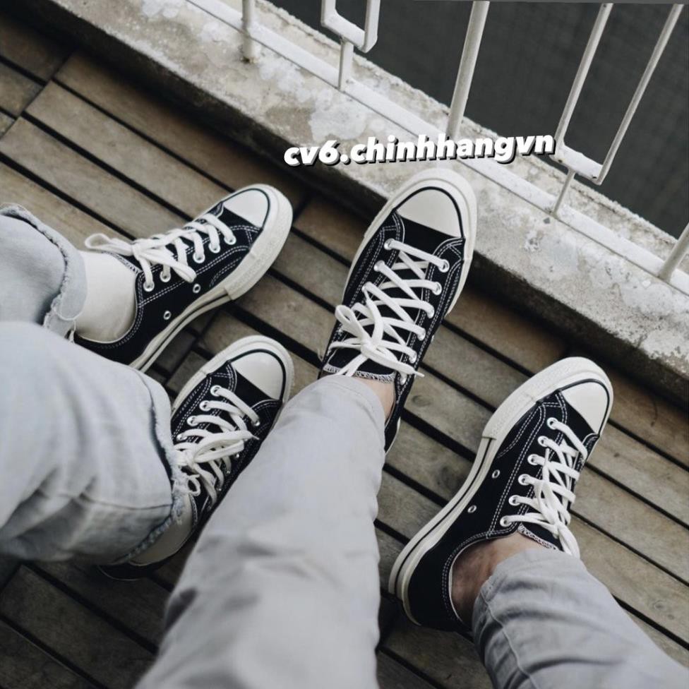 ( 𝙃𝙖̀𝙣𝙜 𝙍𝙚𝙖𝙡 ) Giày Conversse Chuck70s Black/Egret Thấp Cổ -v11