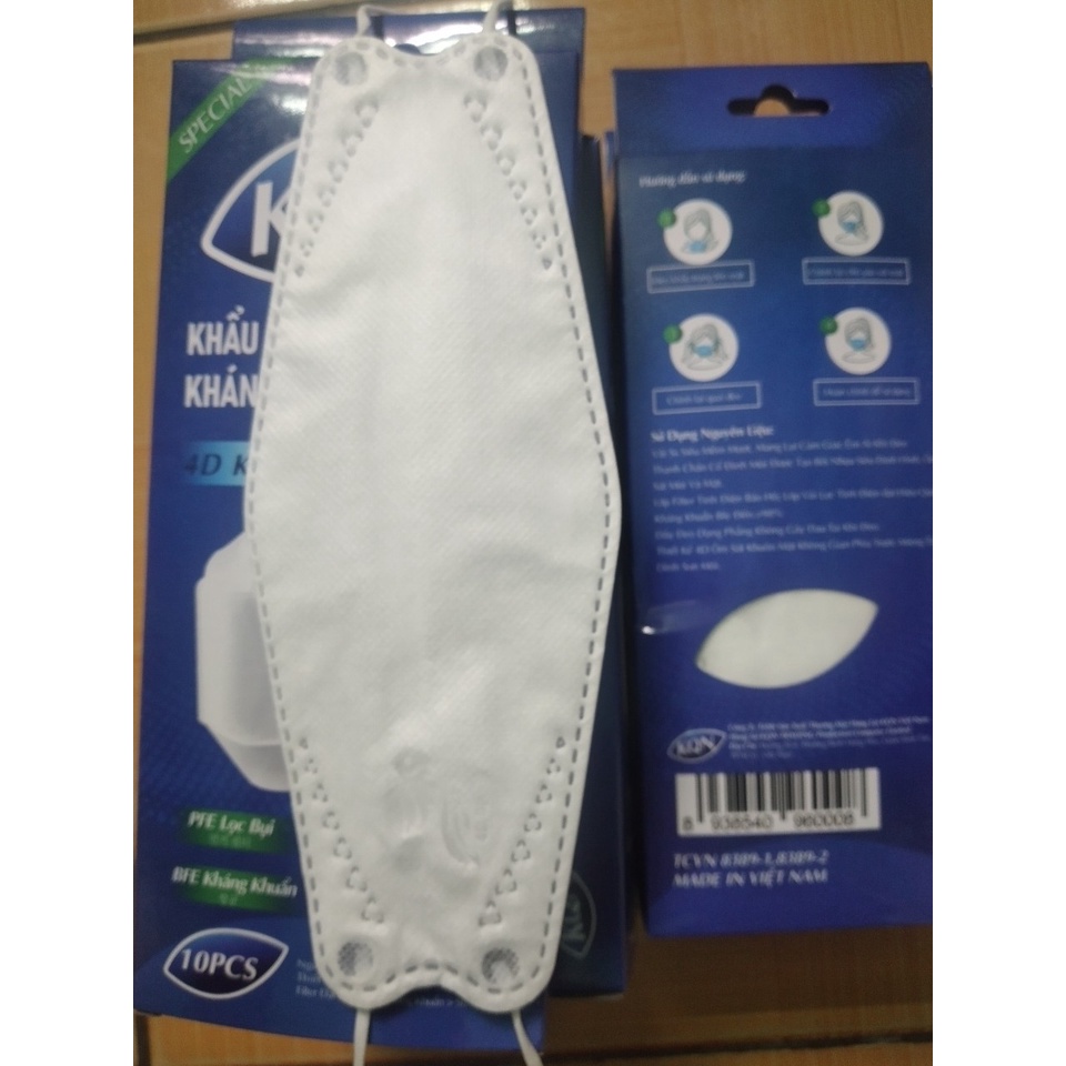 Combo 1 THÙNG 50 hộp 4D 4 lớp KF94 công nghệ Hàn Quốc kháng khuẩn (10 cái/ hộp)