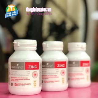 Kẽm Bioisland Zinc bổ sung kẽm cho bé 120 viên