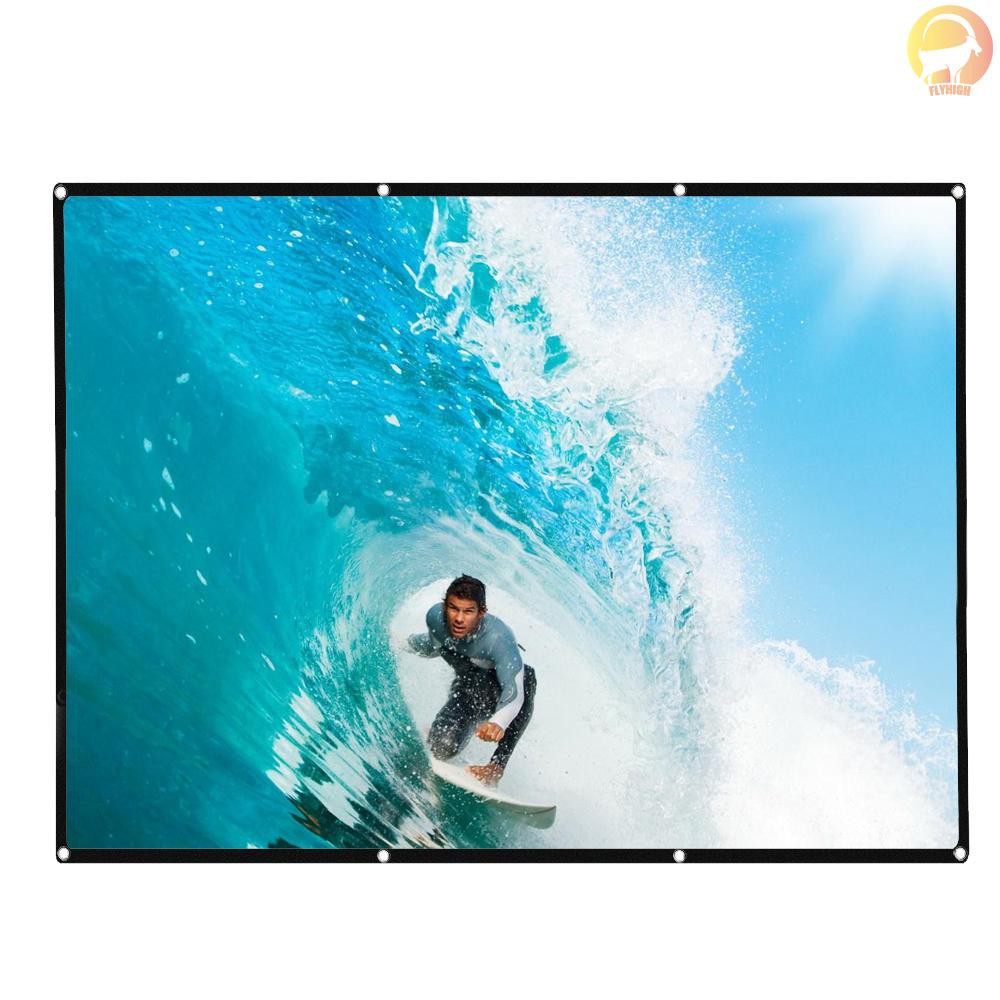 Fh Màn Chiếu Màu Trắng 120 "hd 4: 3 120 Inch Gấp Gọn Tiện Dụng Cho Gia Đình