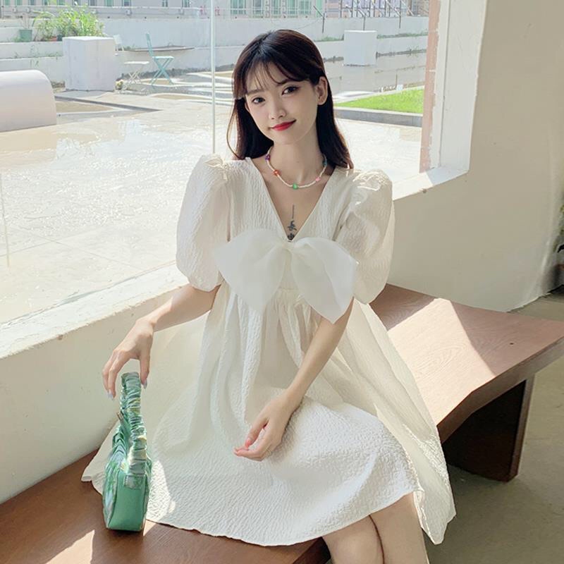 Váy babydoll, đầm babydoll xinh xắn phong cách ullazang tiểu thư hàn quốc mặc hai kiểu