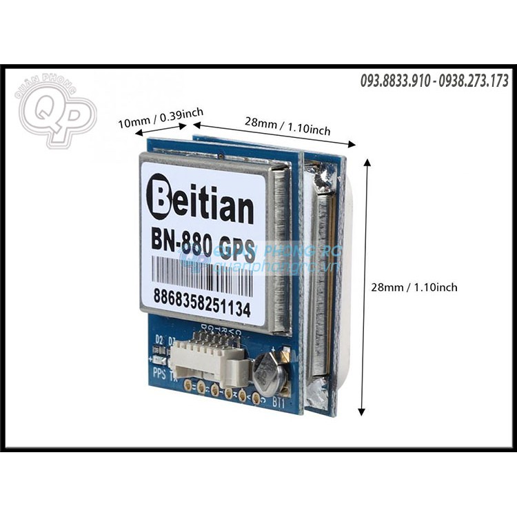 Mô-đun Glonass GPS kép với đèn Flash Beitian BN-880 + Cáp