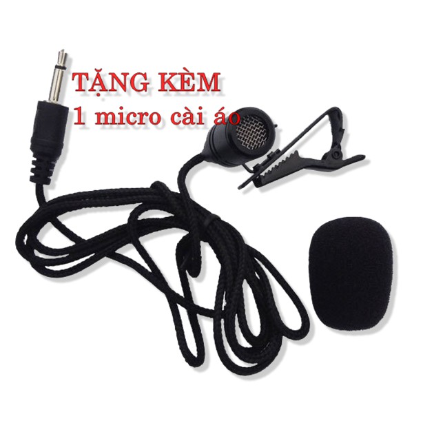 Micro không dây Đeo tai hạt gạo UHF W-14A tặng kèm micro cài cổ áo