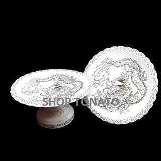 DĨA TRÁI CÂY RỒNG TRẮNG 212 ĐƯỜNG KÍNH 18CM,20.5CM