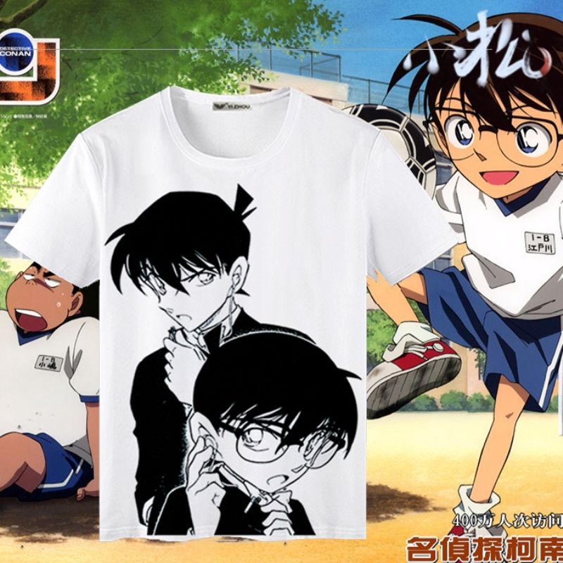 Vài Người Đàn Ông Và Phụ Nữ Thám Tử Lừng Danh Conan Lạ Quần Áo Ngắn Tay Kidd Hoạt Hình Tý Kudo Shinichi Màu Xám Ban ĐầuT