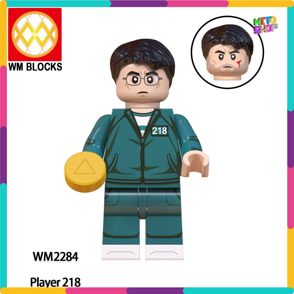 Đồ Chơi Xếp Hình Lego Minifigures Mô Hình Nhân Vật Phim Truyện Squid Game Trò Chơi Con Mực WM6131