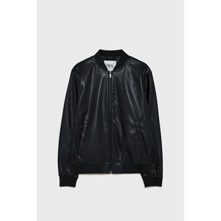 ÁO BOMBER DA ZARA MAN MÀU ĐEN
