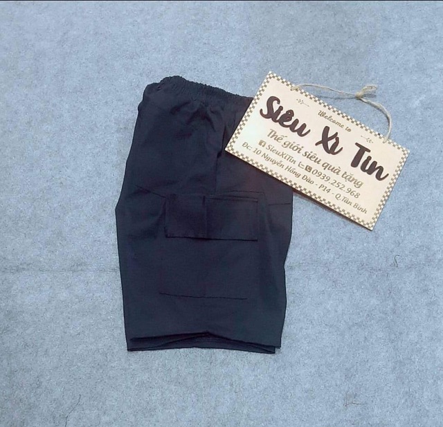 Quần short túi hộp, short kaki túi hộp