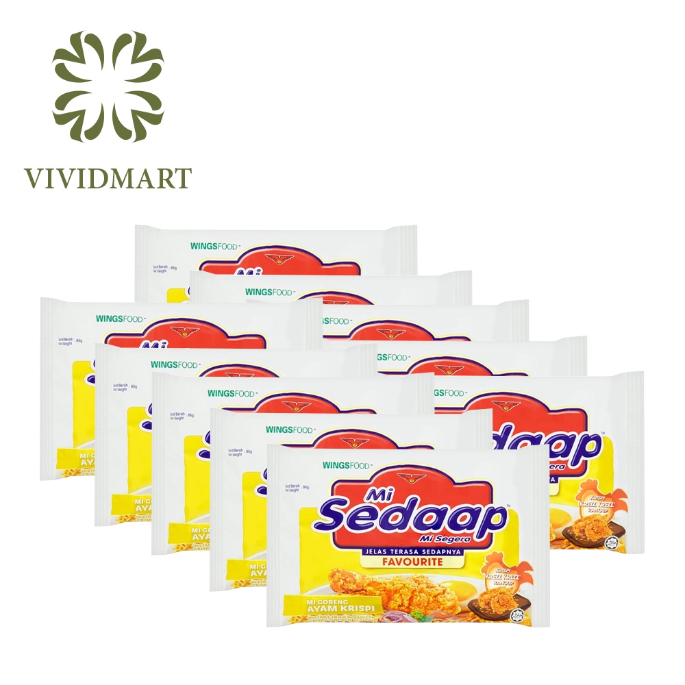 MÌ KHÔ MI ĂN LIỀN GORENG SEDAAP 05 VỊ: GÀ RÁN, CAY, KHÔNG CAY, SA TẾ TÔM, ỚT XANH – INDOMIE INDONESIA – GÓI 87G