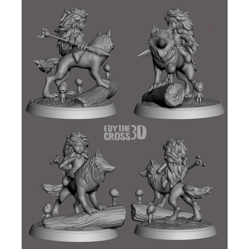 Mô hình in 3D Chibi Princess Mononoke