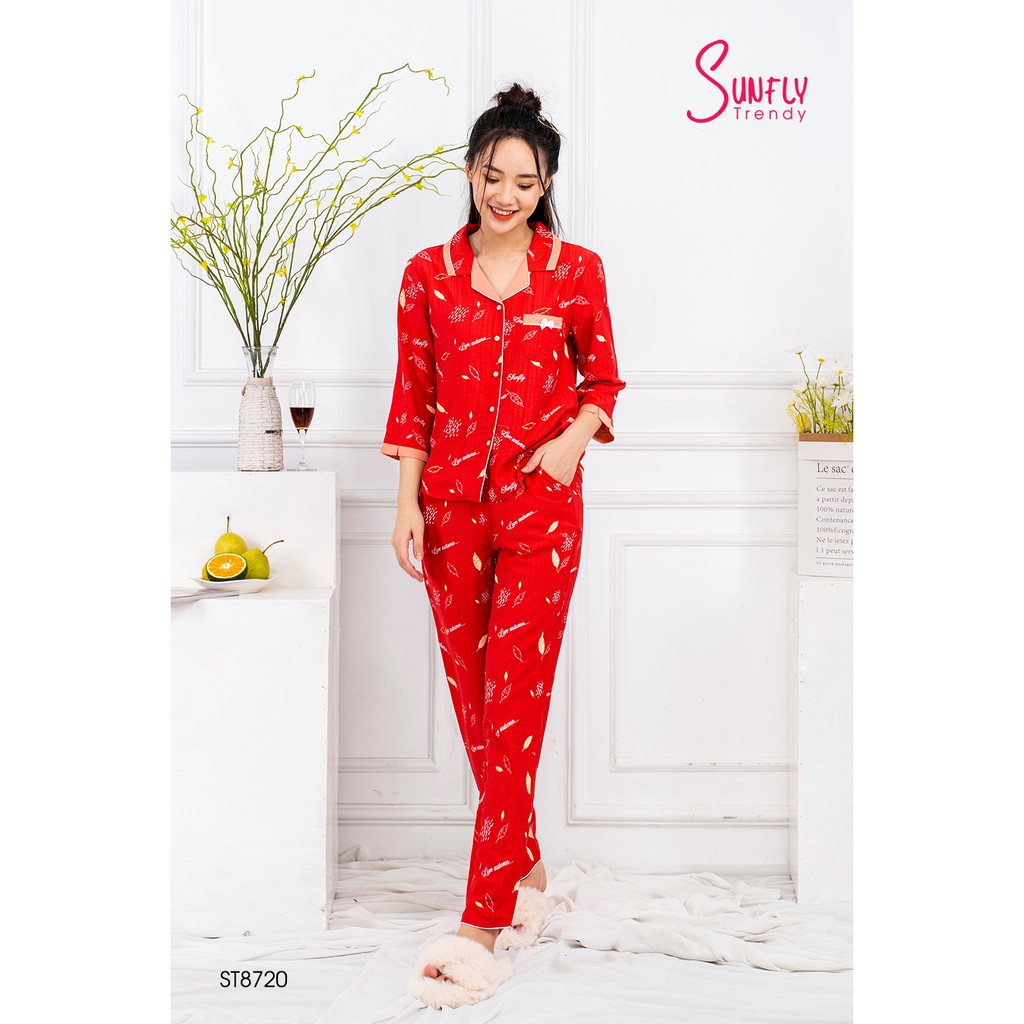 Bộ mặc nhà hãng Sunfly ST8720 (Nhiều màu kèm video)