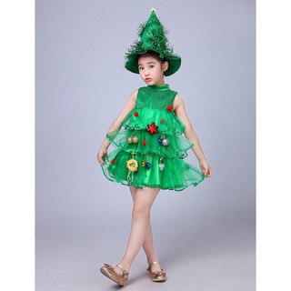 Đầm cây thông noel bé gái D345
