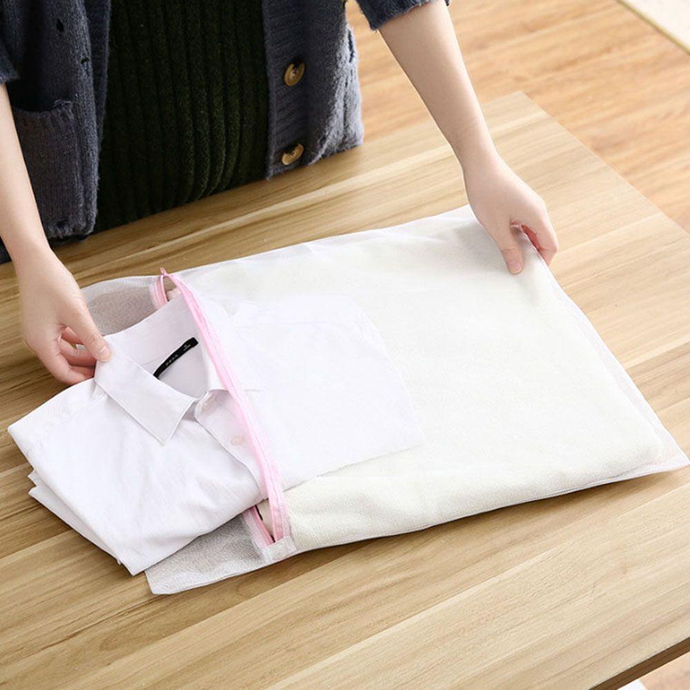 Túi Lưới Giặt Bằng Polyester Nhiều Kích Cỡ Có Thể Gấp Gọn|Lưới Bảo Vệ Quần Áo Có Khóa Kéo Tiện Dụng