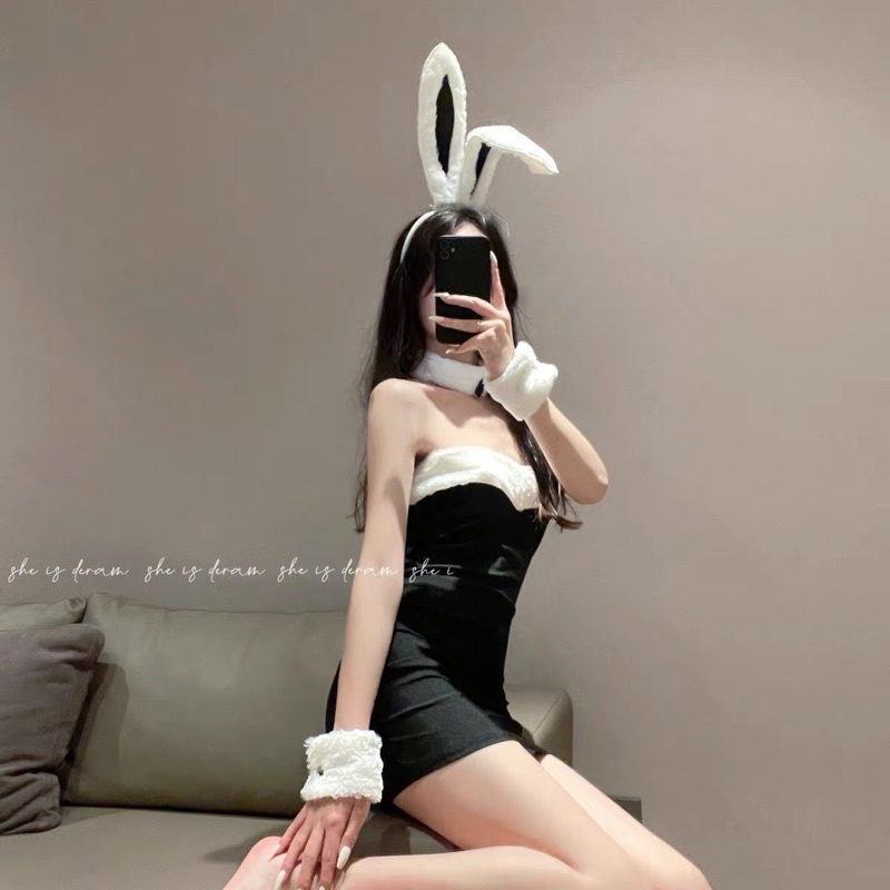 BỘ COSPLAY THỎ HỒNG BUNNY NỮ PHONG CÁCH SEXY QUYẾN RŨ