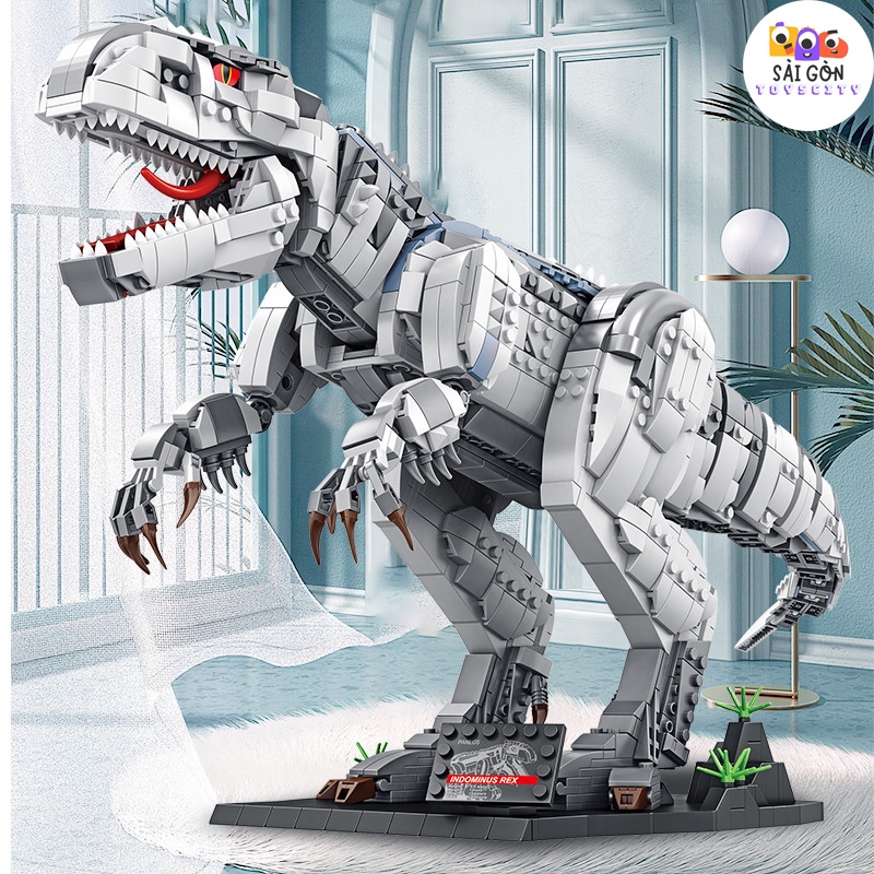 Đồ Chơi Lắp Ráp Kiểu LEGO Mô Hình Trưng Bày Khủng Long Bạo Chúa Forest Tyrannosaurus Rex Panlos Với 1813 PCS