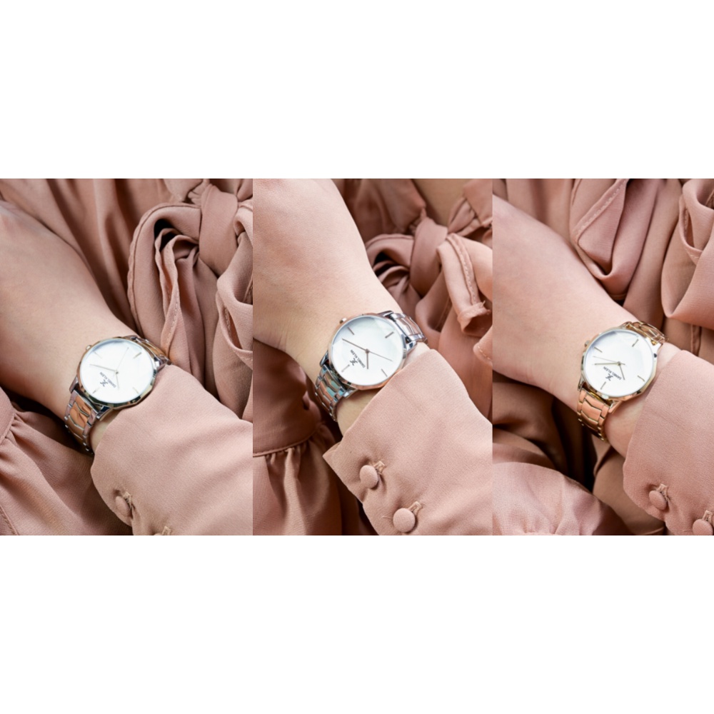 Đồng hồ nữ Daniel Klein Watch DK.1.12555 mặt nhỏ kính cứng chống xước, chống nước, dây thép đeo tay cao cấp chính hãng
