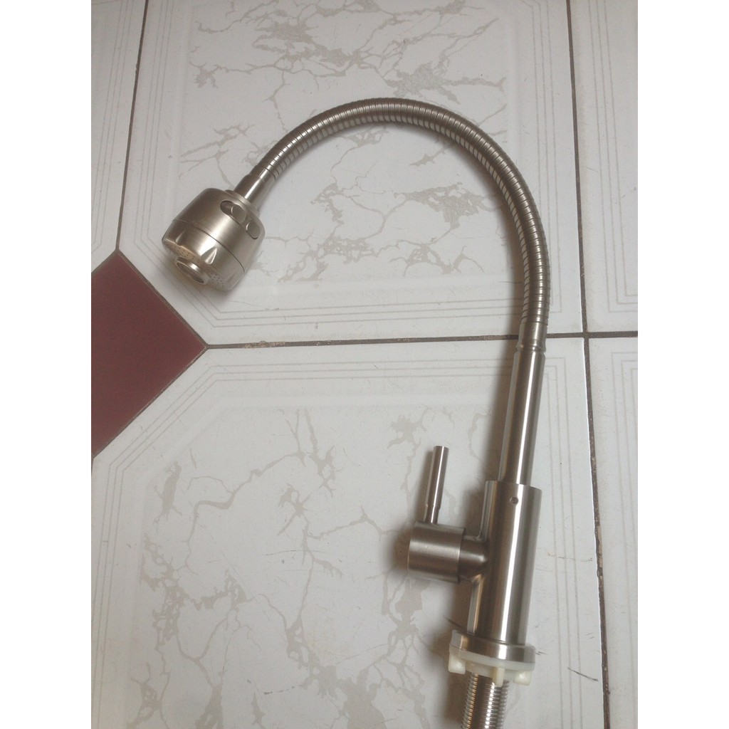 VÒI RỬA CHÉN (BÁT) CONG BẺ INOX 304