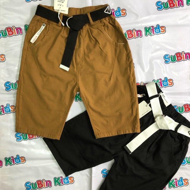 (ảnh thật) Quần sooc kaki cho bé trai SBSK16 big sz 32-45kg phong cách Hàn SBSK15 (hàng có sẵn) Subin kids