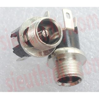 Giắc nguồn 5.5x2.1mm -5.5x2.5mm cái DC 3 chân - bắt ốc bên ngoài chân Đồng