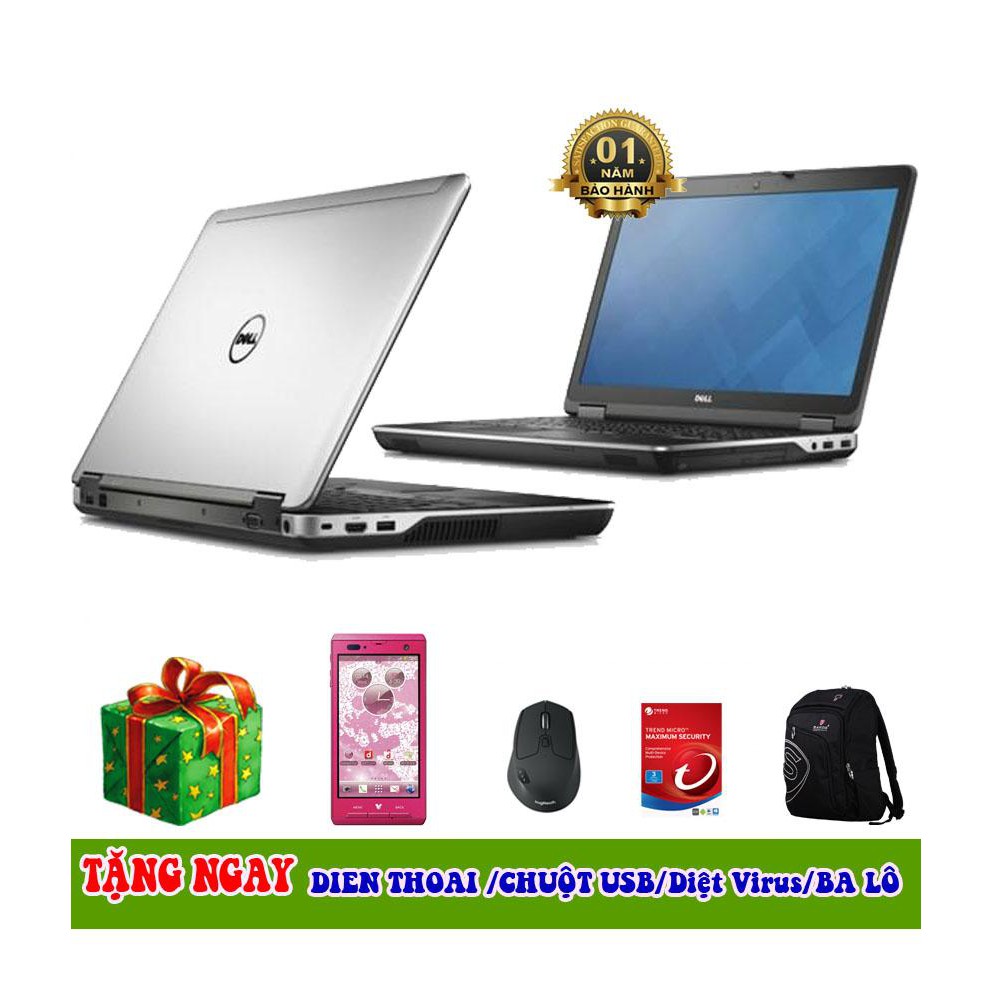 Laptop dell 6440 i5 ram 8gb ssd 256 gb chơi game pub + lập trình + đồ họa mượt tặng kèm điện thoại nhật