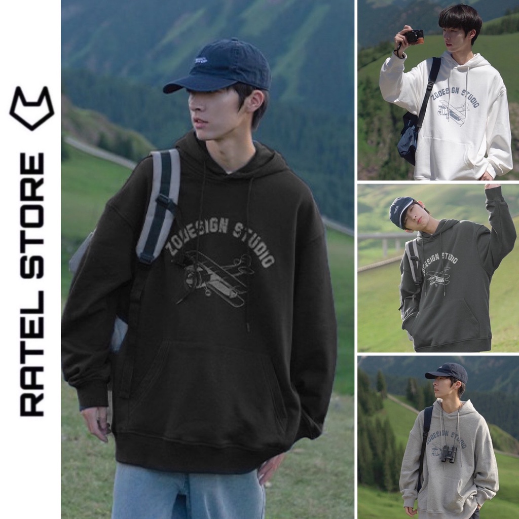Áo Hoodie Local Brand Nỉ Bông Nam Nữ ZODESIGN MÁY BAY Unisex Form Rộng