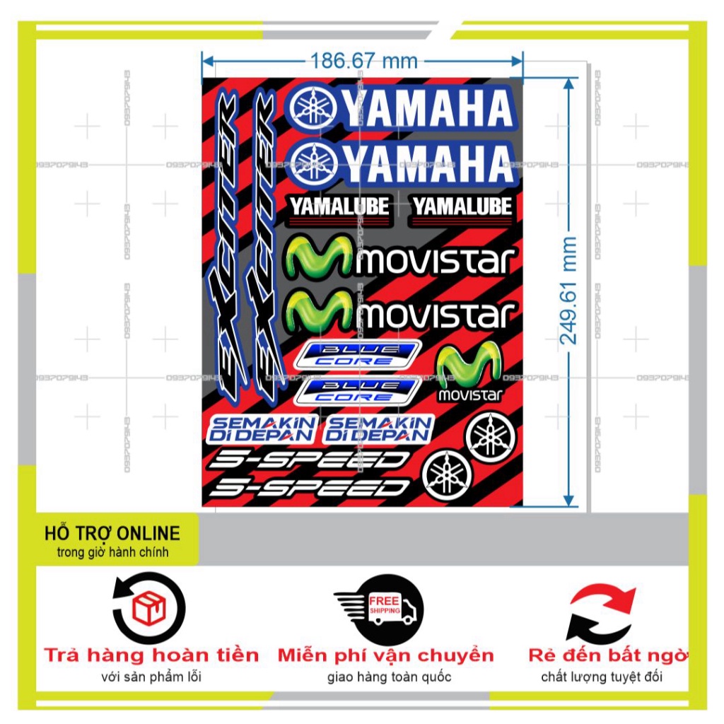 LOGO STICKER DÁN XE MÁY M75 - DUNG DECAL