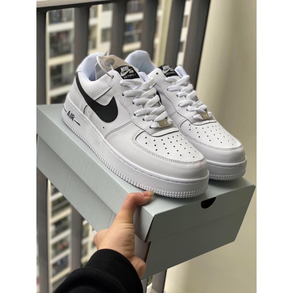 👟giaynambac👟Giày thể thao nam nữ Air Force 1 tắng vệt đen, AF1 tích đen cổ thấp, Full Bill tặng box bảo vệ ,hot mùa hè