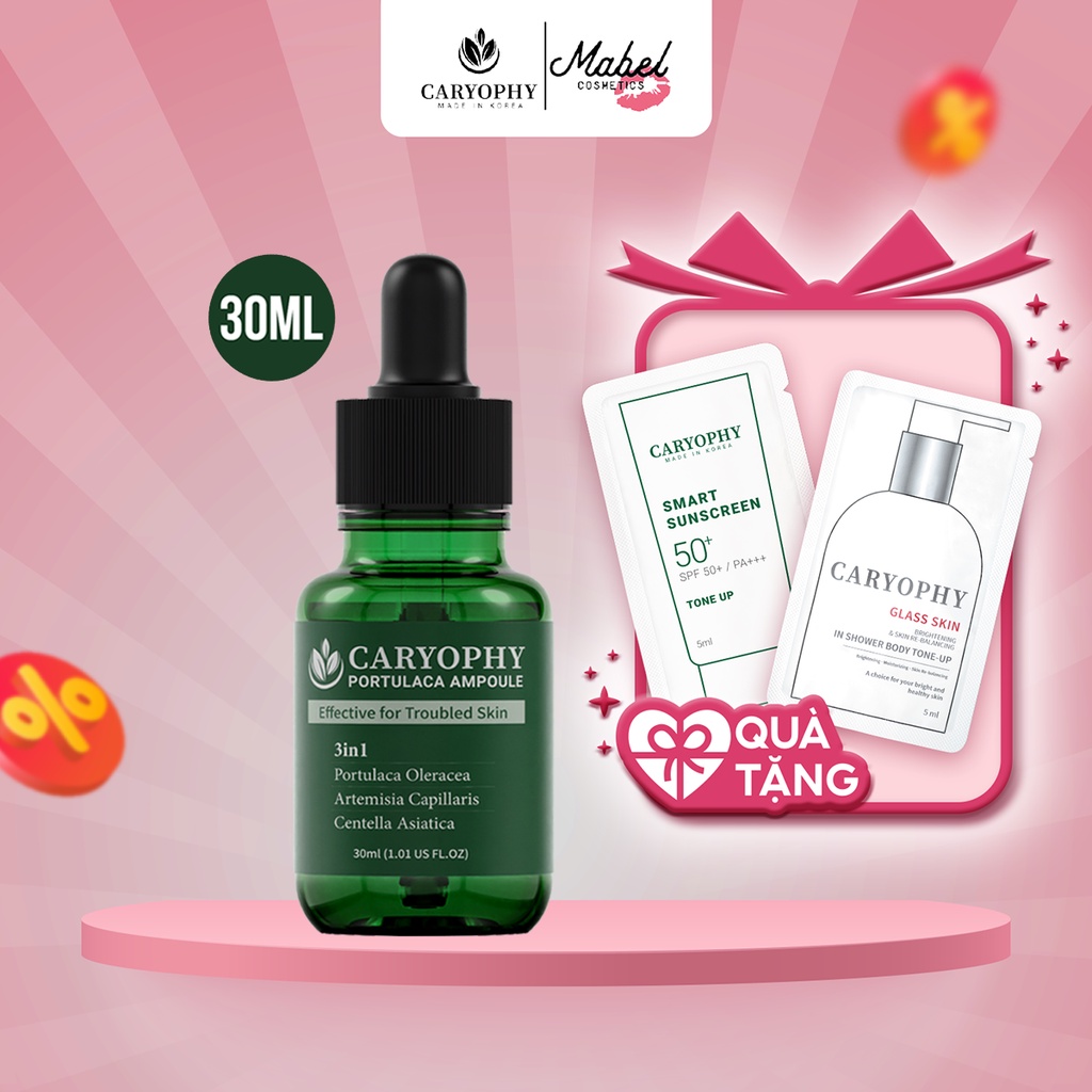 Serum rau má giảm mụn mờ thâm Caryophy Portulaca Ampoule 30ml