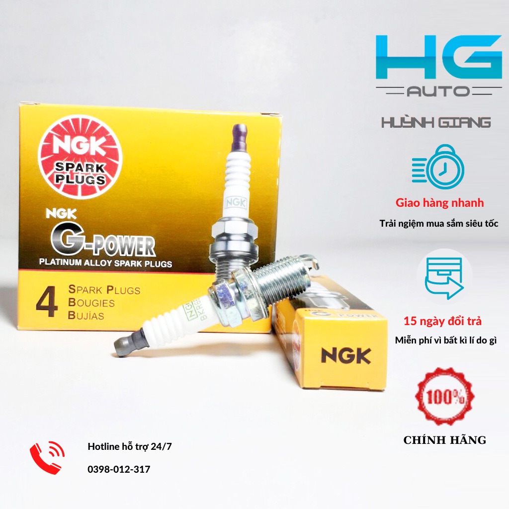 Bugi NGK Platinum G-power dùng cho ô tô Vios mã 7092. Bảo hành 3 tháng -Hgauto