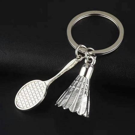 Móc khóa cây vợt quả cầu lông sáng tạo