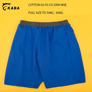 Quần đùi nam thể thao vải cotton cao cấp, quần đùi ngắn co dãn 4 chiều màu xanh dương